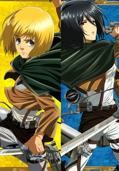 L’Attaque des Titans Armin Arlert & Mikasa Ackerman - Housses de coussin daki longues multi-tailles