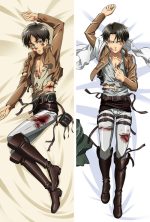L’Attaque des Titans Eren Yeager & Livaï - Long coussin d’anime à câliner, plusieurs tailles