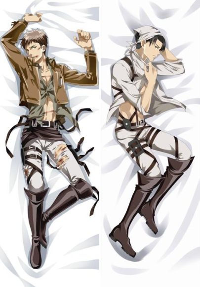 L’Attaque des Titans Jean Kirschtein & Livaï - Oreiller Dakimakura Waifu