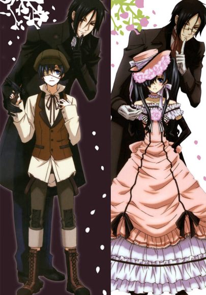 Black Butler - Taies d’oreiller longues japonaises waifu, plusieurs tailles