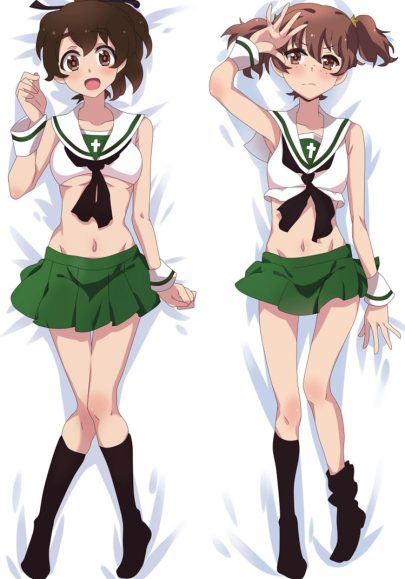 Girls und Panzer - Oreiller de corps câlin avec housses mignonnes