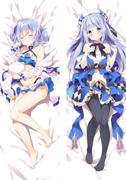 Est-ce que l’ordre un lapin ? - Oreiller d’étreinte waifu d’anime