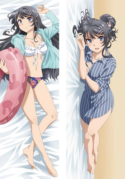 Mai Sakurajima - Coussin long d’anime japonaise pour fille, plusieurs tailles
