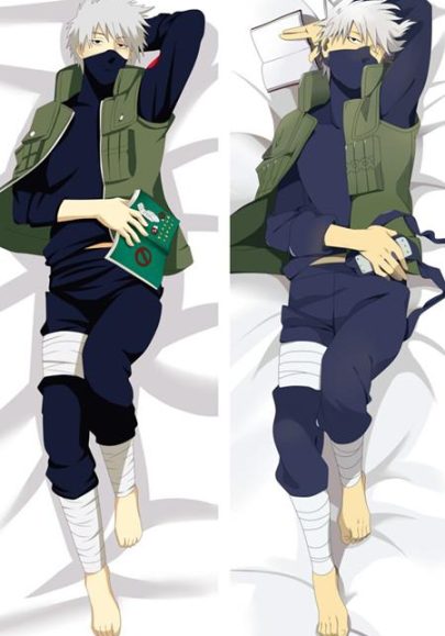 Taie d’oreiller corps Kakashi Hatake de Naruto - Dakimakura long d’anime japonais, plusieurs tailles