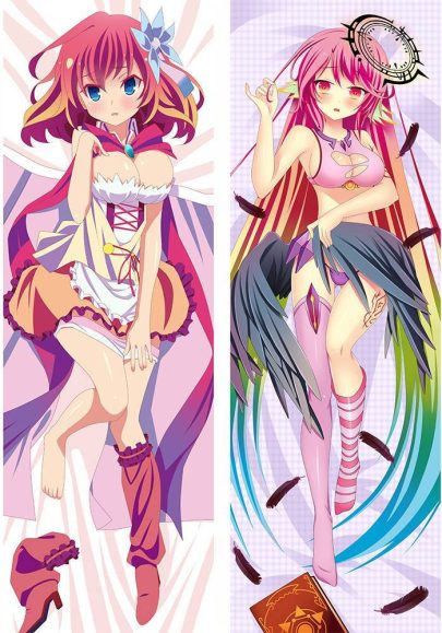 No Game No Life Steph & Jibril - Housse de coussin dakimakura en vente