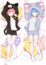 Re:Zero RAM & REM - Taies d’oreiller mignonnes d’anime japonais