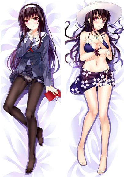 Saekano Utaha Kasumigaoka - Oreiller Dakimakura d’Anime Waifu Japonais