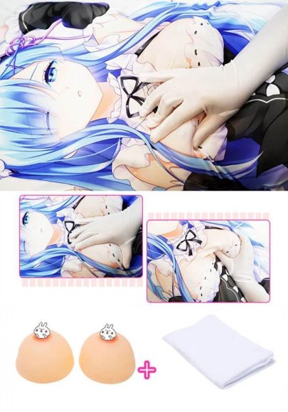 Taie d’oreiller longue anime 3D sexy Oppai avec poitrine – Plusieurs tailles