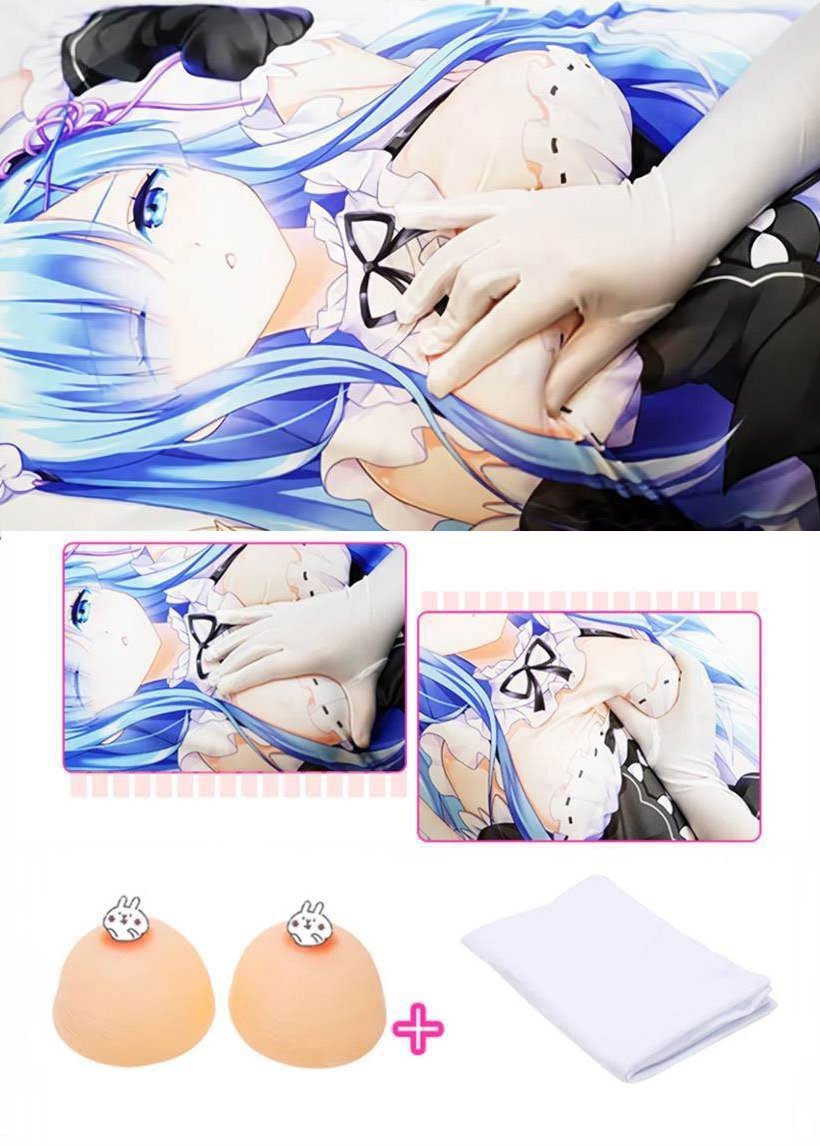Taie d’oreiller longue anime 3D sexy Oppai avec poitrine – Plusieurs tailles