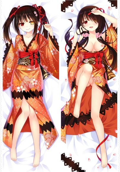 Tokisaki Kurumi - Taie d’oreiller waifu multi-tailles